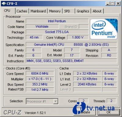  Pentium E6500K    6 