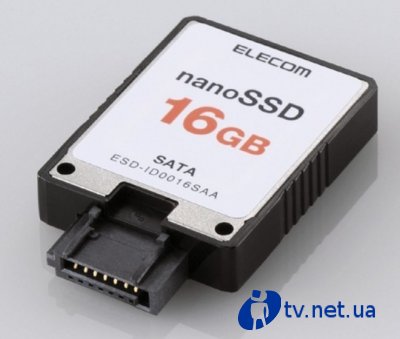 Elecom nanoSSD – миниатюрный SSD подключается прямо в SATA разъем