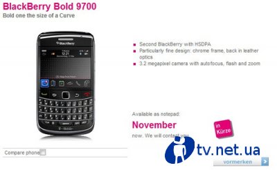 BlackBerry 9700 Bold    T-Mobile