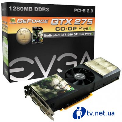EVGA GeForce GTX 275 Co-Op PhysX        