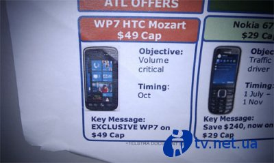 HTC Mozart:    Windows Phone 7