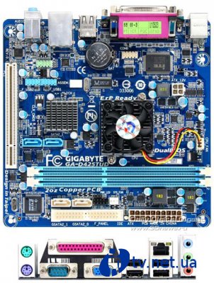 GIGABYTE GA-D425TUD  Mini-ITX    Intel Atom D425