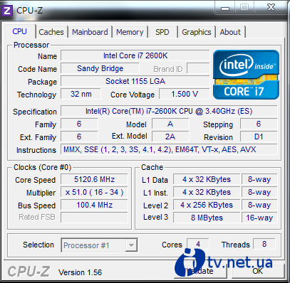 Intel Core i7-2600K (Sandy Bridge)    5      SuperPI 32M