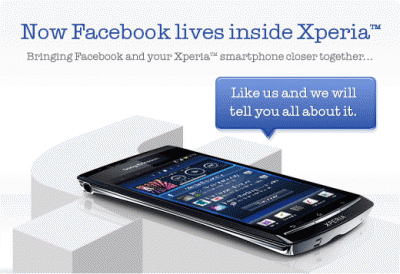 Sony Ericsson  Xperia  Facebook