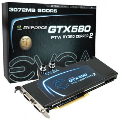 EVGA GeForce GTX 580 с водоблоком и 3 Гбайт видеопамяти