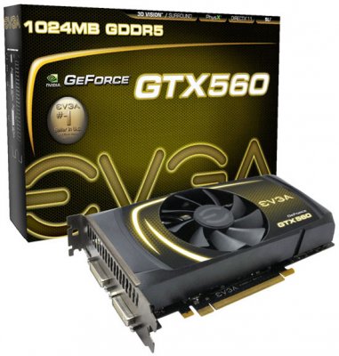      NVIDIA GeForce GTX 560     40-   GF114  336  CUDA             EVGA.