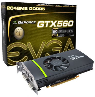      NVIDIA GeForce GTX 560     40-   GF114  336  CUDA             EVGA.