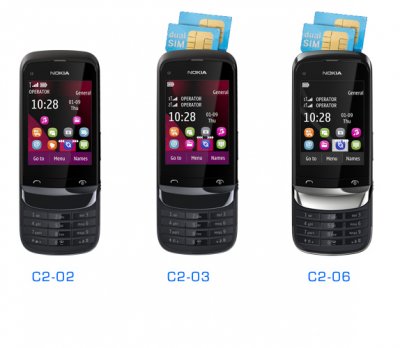 Nokia    C2-02, C2-03 