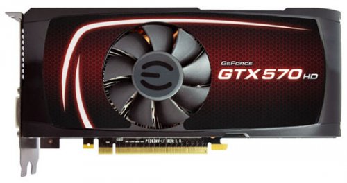 Видеокарта EVGA GeForce GTX 570 с 2560 Мбайт памяти GDDR5