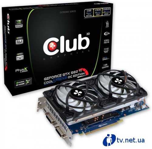 Club 3D GeForce GTX 560 Ti CoolStream OC Edition   