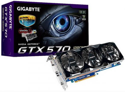 Gigabyte    GeForce GTX 570   WindForce 3X