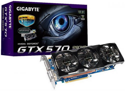 Gigabyte    GeForce GTX 570   WindForce 3X