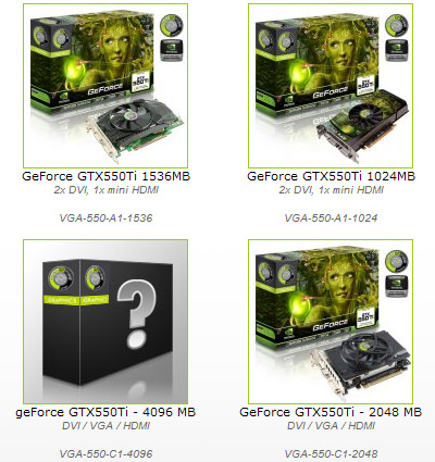   ? : GTX 550 Ti  4 