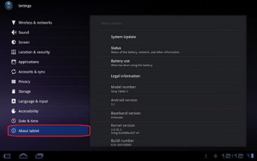   Sony   S1  S2,   Android 3.2