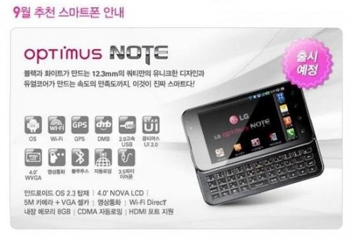 LG Optimus Note      Tegra 2