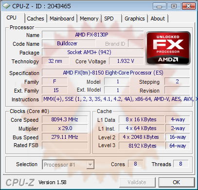   AMD FX   8 