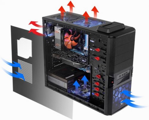 Thermaltake V3 BlacX Edition:  Mid Tower  HDD-