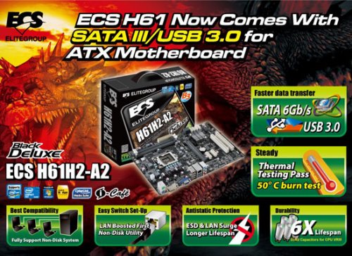 ECS    Black Series  H61H2-A2 Deluxe