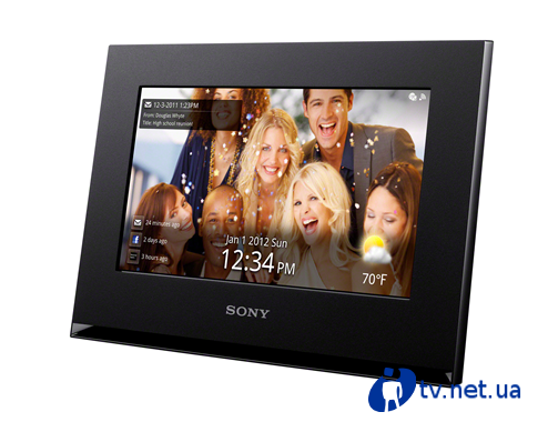 Цифровые фоторамки Sony S-Frame с Wi-Fi и сенсорным экраном