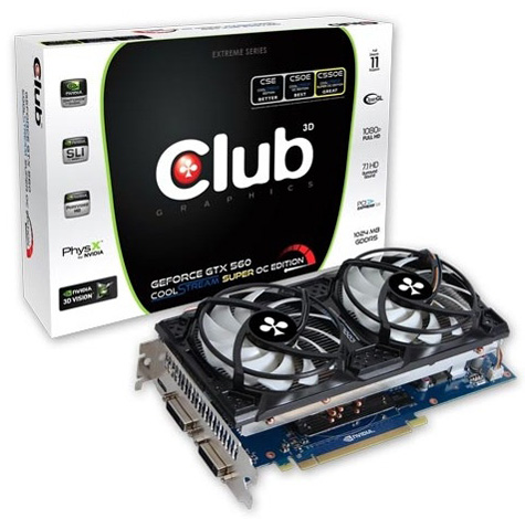 Club 3D GeForce GTX 560   CoolStream Super OC Edition