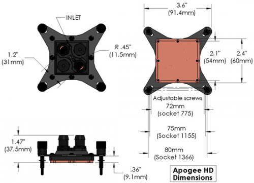 CPU- Swiftech Apogee HD   Socket LGA2011