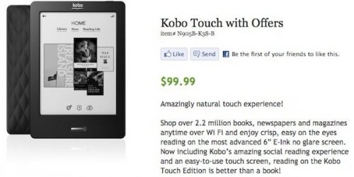 - Kobo Touch with Offers   $100    