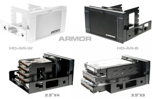 EVERCOOL ARMOR:  3,5"   2,5" HDD   5,25" 