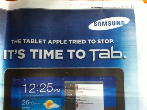 Samsung  Apple     Galaxy Tab  