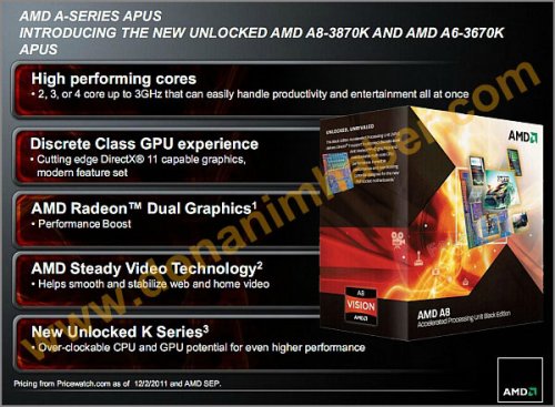   APU- A8-3870K/A6-3670K Black Edition  AMD