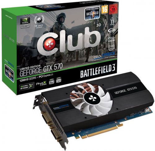 Club 3D GeForce GTX 570   Battlefield 3 Limited Edition