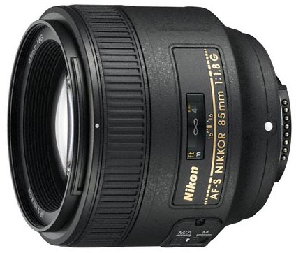 AF-S NIKKOR 85mm f/1.8G:     Nikon
