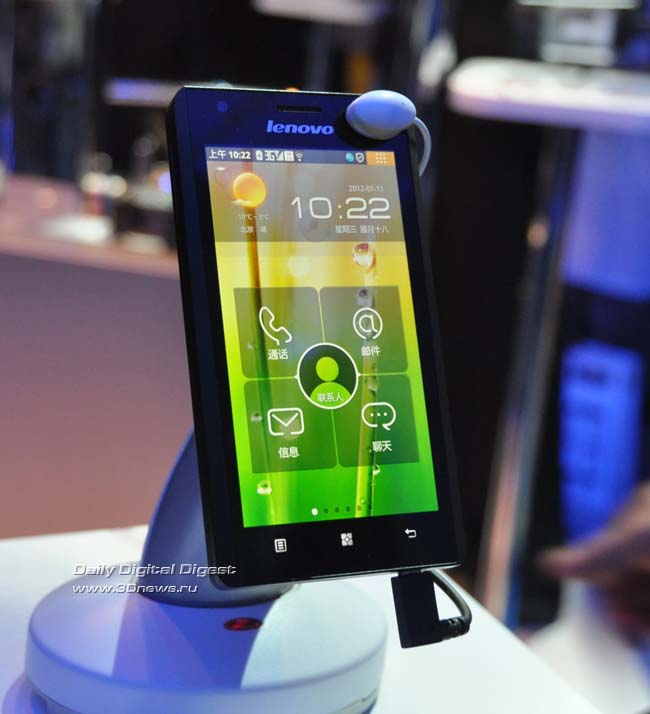 CES 2012:    Lenovo K800  Intel Medfield