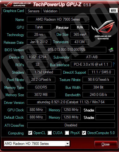 Radeon HD 7950:   