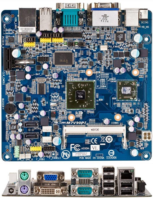 Mini-ITX  GIGABYTE M7V90PI  VIA Nano U3300  