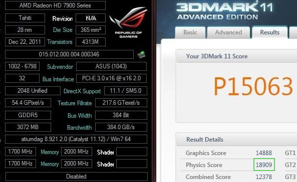      3DMark 11  Physics