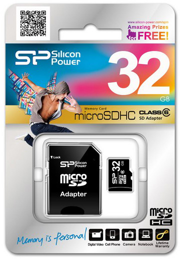  microSDHC-  32   Silicon Power