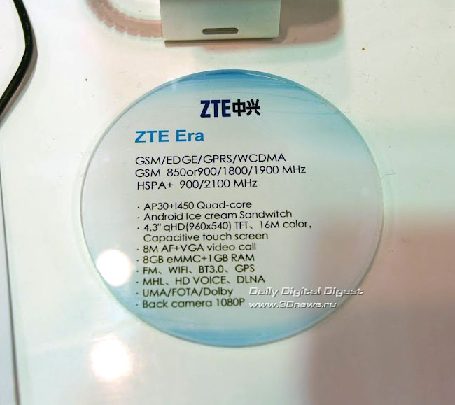 MWC 2012:   ZTE Era   