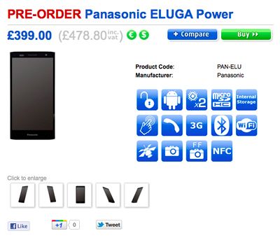     Panasonic ELUGA Power