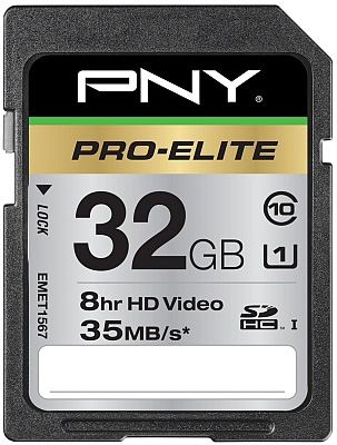   PNY Pro-Elite Class 10 UHS-1 SDHC  Full HD-