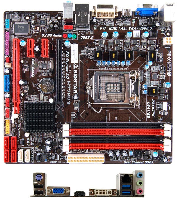  Biostar H77MU3   Intel  Socket LGA1155