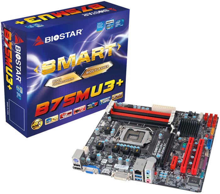 Micro-ATX  Biostar B75MU3+   Intel B75