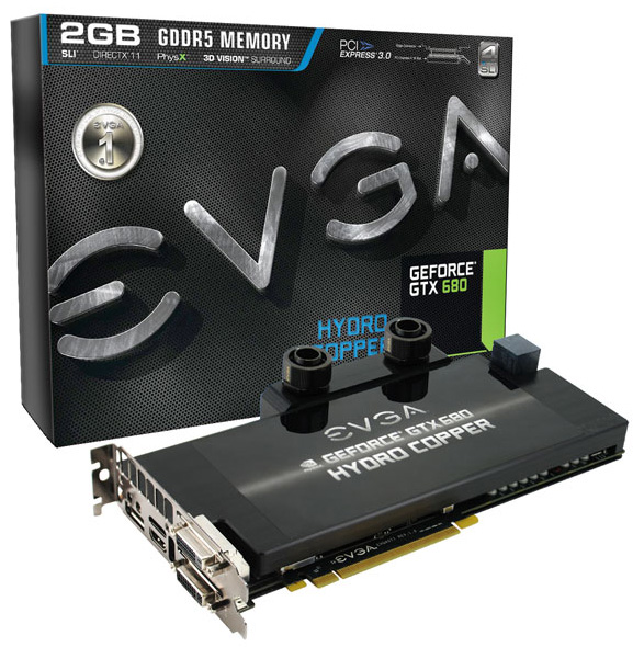 EVGA GeForce GTX 680 Hydro Copper:   