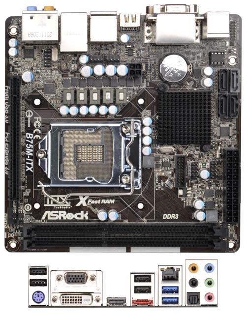 ASRock B75M-ITX   Mini-ITX  Intel B75