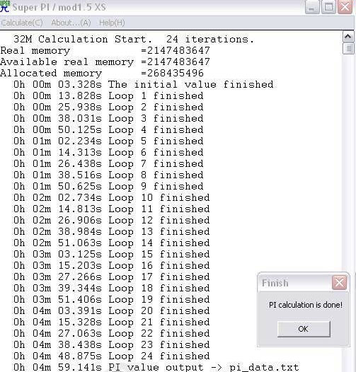    Core i7-3770K:   Super Pi 32M