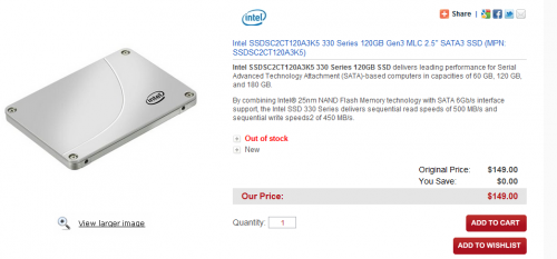  Intel SSD 330    