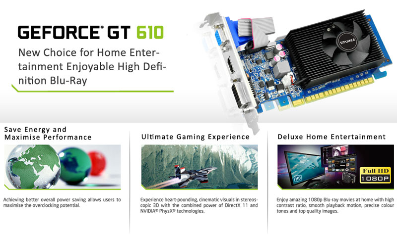 SPARKLE   GeForce GT 630/620/610  
