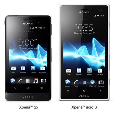   Sony Xperia go  Xperia acro S   