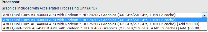    AMD A4-4300M (Trinity)