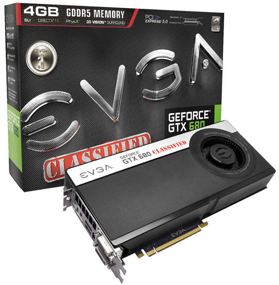  EVGA GeForce GTX 680 Classified    $660