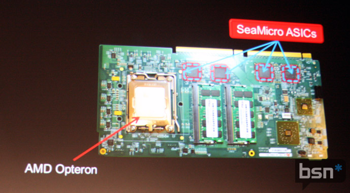 SeaMicro     AMD Opteron  